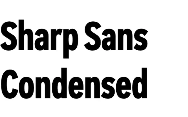Sharp Sans Condensed specimen from Sharp Type