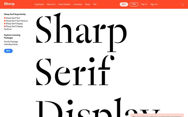 Sharp Serif Display specimen from Sharp Type
