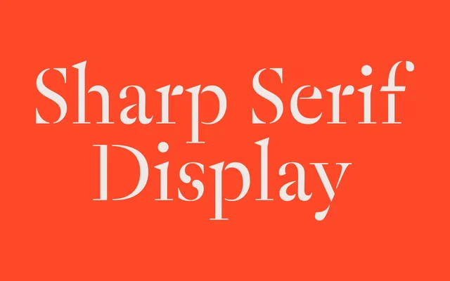 Sharp Serif Display specimen from Sharp Type