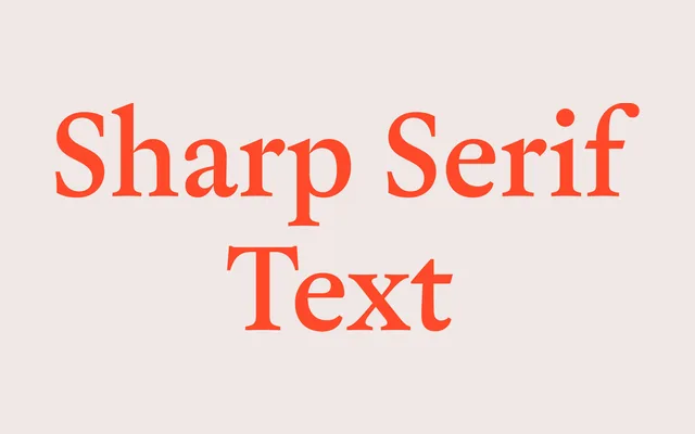 Sharp Serif Text specimen from Sharp Type