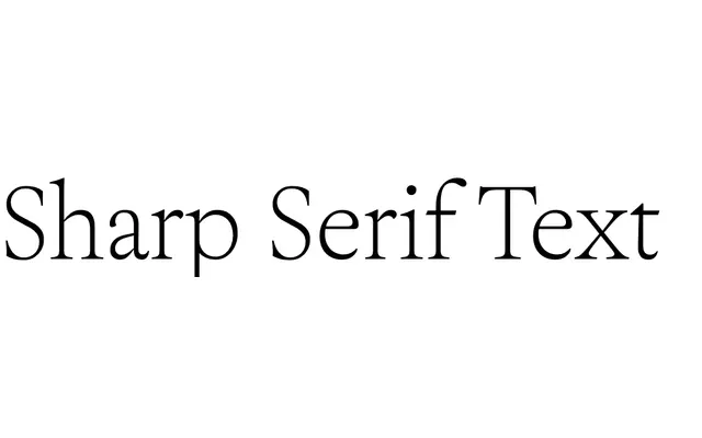Sharp Serif Text specimen from Sharp Type
