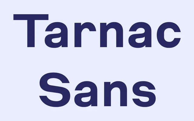 Tarnac Sans specimen from Sharp Type
