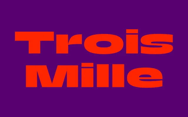 Trois Mille specimen from Sharp Type