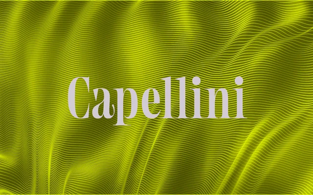 Capellini specimen from Show Me Fonts