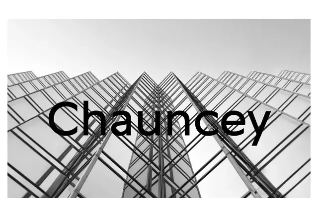Chauncey specimen from Show Me Fonts