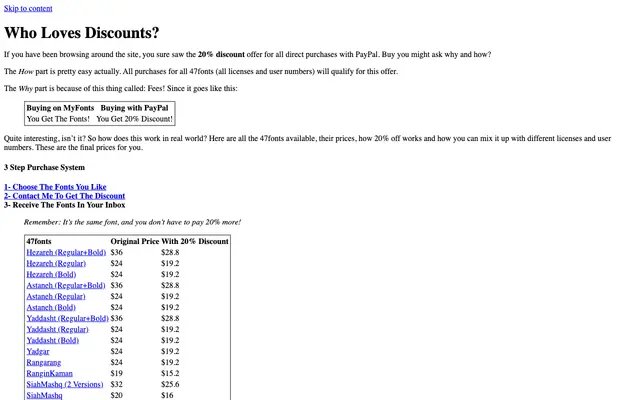 PayPal Discount specimen from Si47ash Fonts