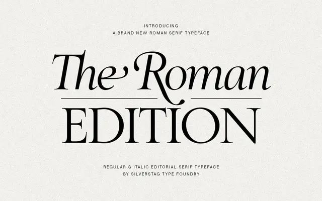 SLTF The Roman Edition specimen from SilverStag Type