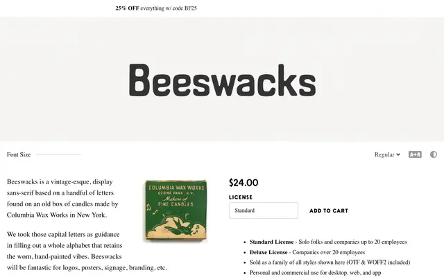 Beeswacks specimen from Simple Bits