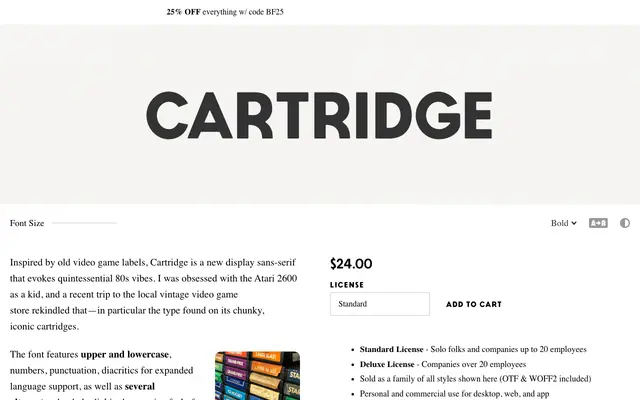 Cartridge specimen from Simple Bits