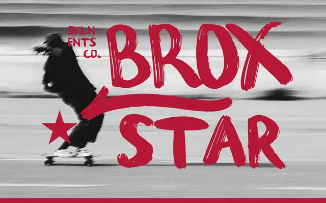 SFC Broxstar specimen from Skilline Fonts Co.