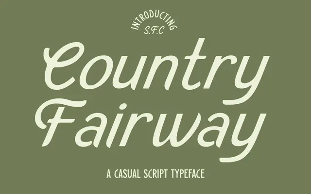 SFC Country Fairway specimen from Skilline Fonts Co.