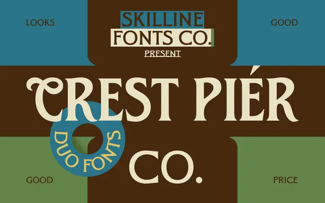 SFC Crest Pier – Duo Font specimen from Skilline Fonts Co.