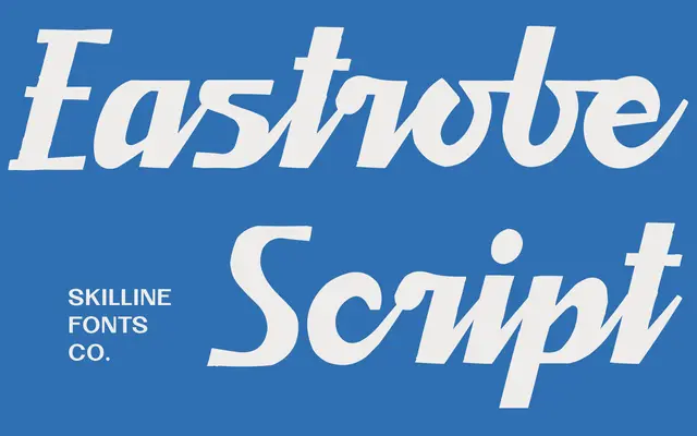 SFC Eastrobe specimen from Skilline Fonts Co.