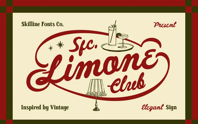 SFC Limone Club specimen from Skilline Fonts Co.