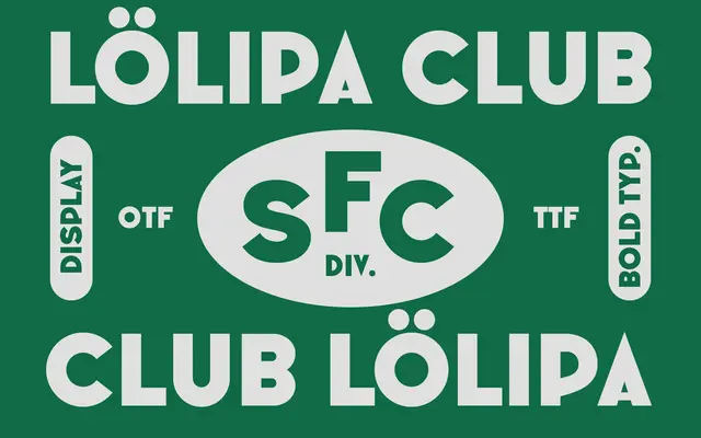 SFC Lolipa Club specimen from Skilline Fonts Co.