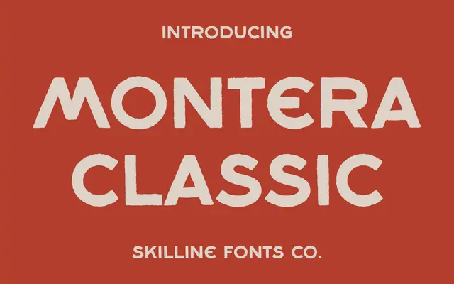 SFC Montera Classic specimen from Skilline Fonts Co.