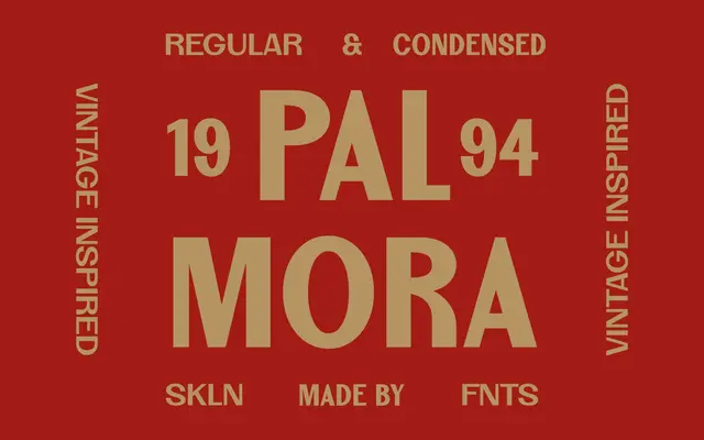 SFC Palmora specimen from Skilline Fonts Co.