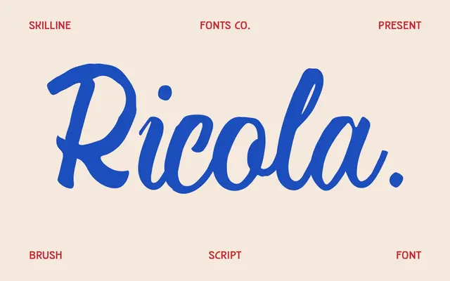 SFC Ricola specimen from Skilline Fonts Co.