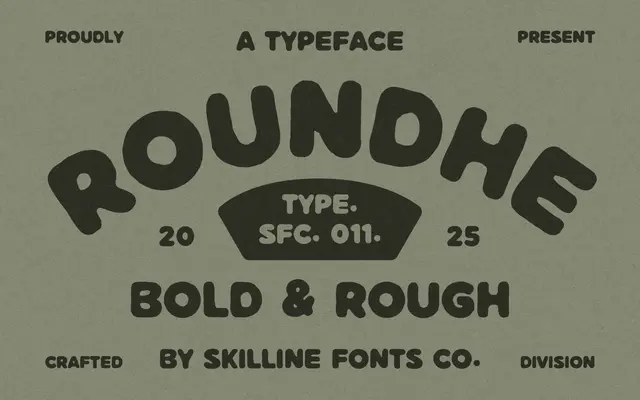 SFC Roundhe specimen from Skilline Fonts Co.