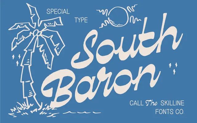 SFC South Baron specimen from Skilline Fonts Co.