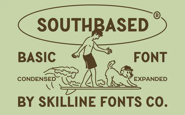SFC Southbased specimen from Skilline Fonts Co.