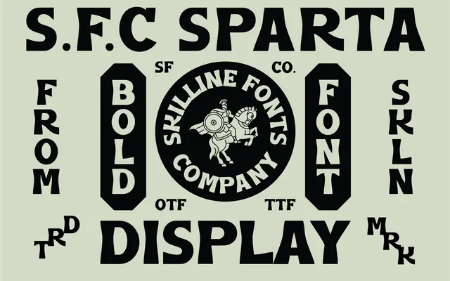 SFC Sparta specimen from Skilline Fonts Co.