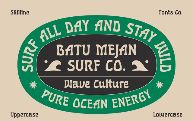 SFC Sunwave specimen from Skilline Fonts Co.