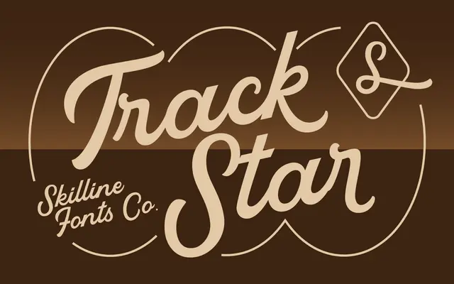 SFC Trackstar specimen from Skilline Fonts Co.