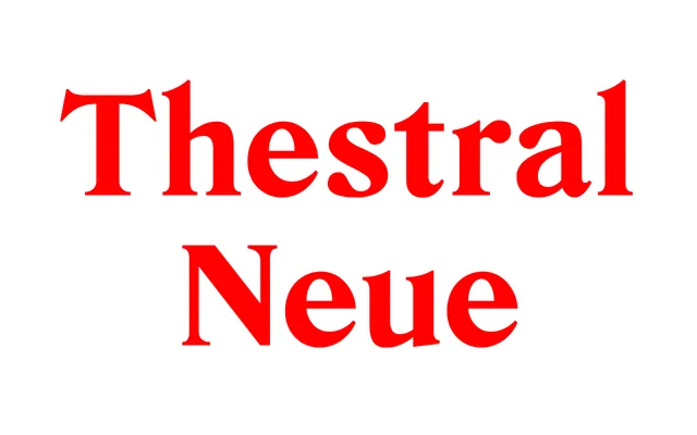 Thestral Neue specimen from Skrr Type