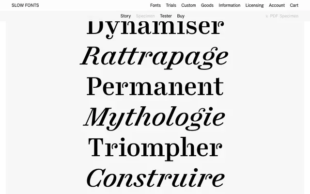 Marbra specimen from Slow Fonts