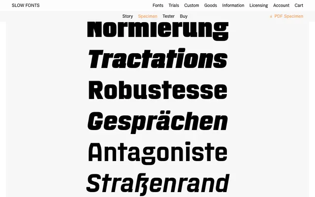 Werkzeug specimen from Slow Fonts