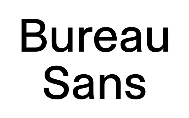 Bureau Sans specimen from Smuss Type Kiosk