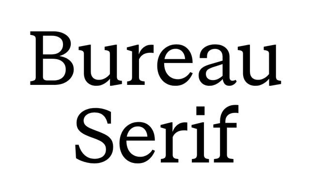 Bureau Serif specimen from Smuss Type Kiosk