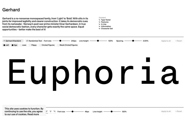 Gerhard specimen from Smuss Type Kiosk