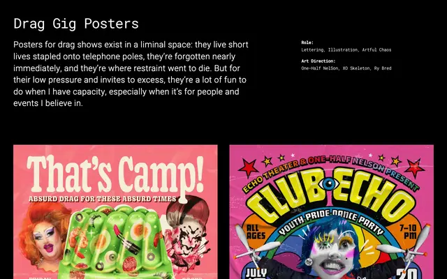 Drag Gig Posters specimen from Soft Type
