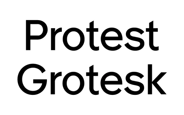 Protest Grotesk specimen from Softdrive Foundry