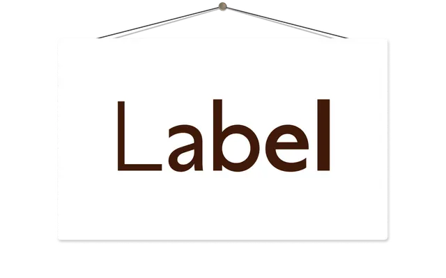 Label specimen from Souvenir Typefaces
