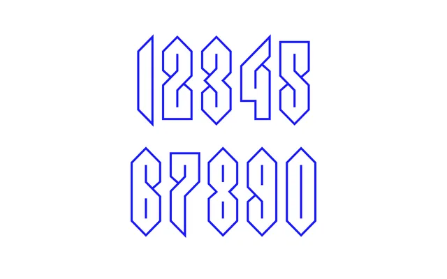 Cool Numerals specimen from Sportsfonts