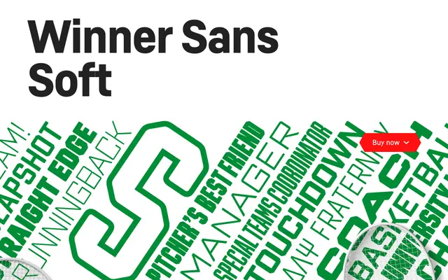 Winner Sans Soft specimen from Sportsfonts