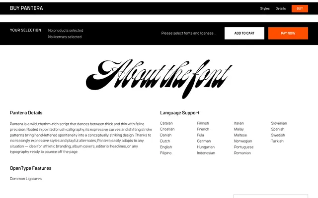Pantera specimen from Spoviero Type