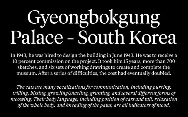 Juniper specimen from Standard Type Foundry