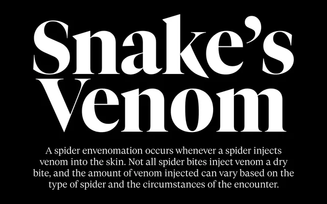 Venom specimen from Standard Type Foundry