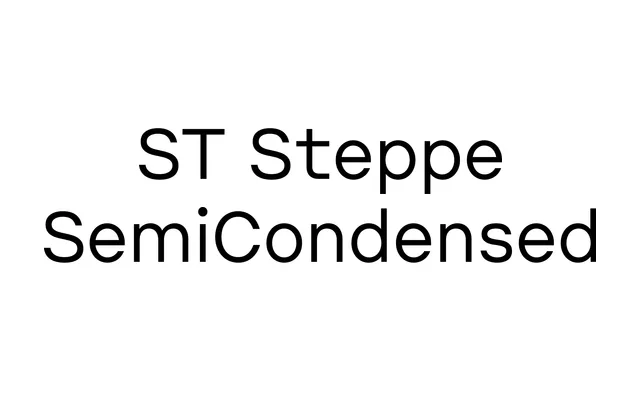 ST Steppe SemiCondensed specimen from SteppeType