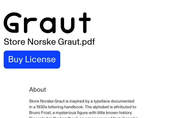 Store Norske Graut specimen from Store Norske Skriftkompani