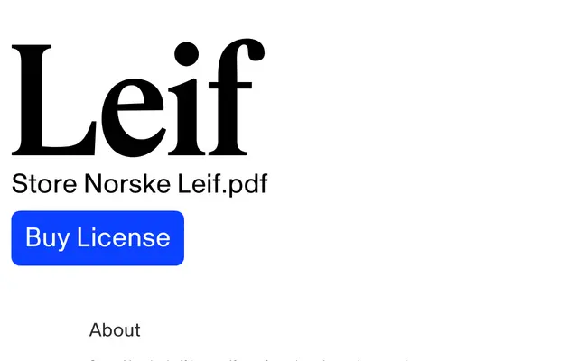 Store Norske Leif specimen from Store Norske Skriftkompani