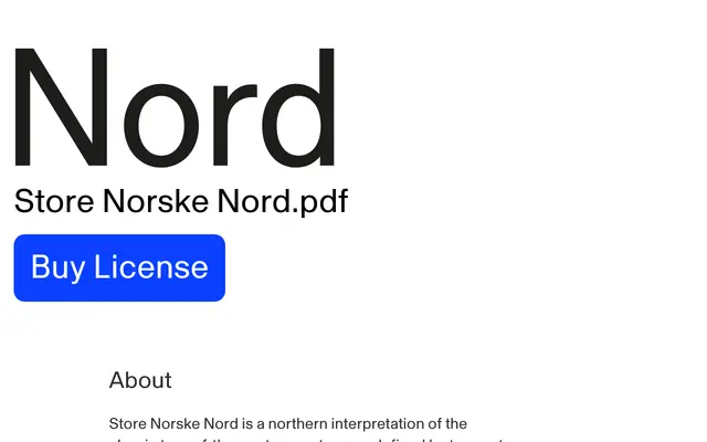 Store Norske Nord specimen from Store Norske Skriftkompani