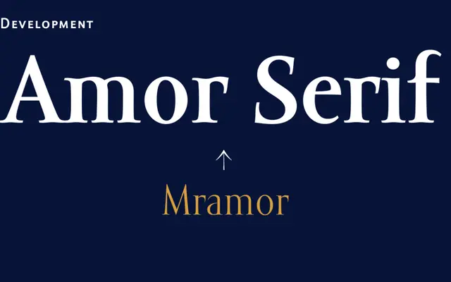 Amor Serif specimen from Storm Type Foundry