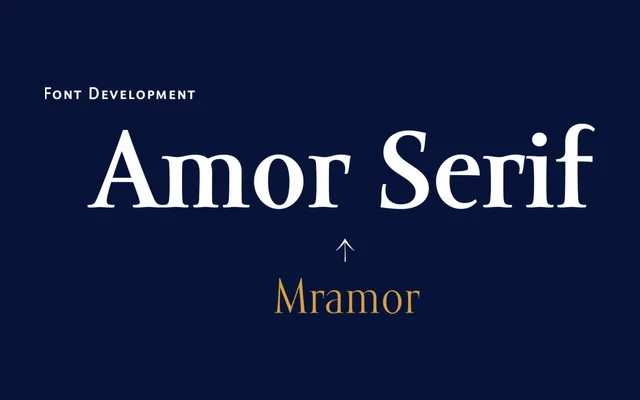 Amor Serif specimen from Storm Type Foundry