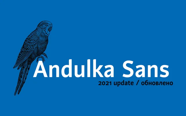 Andulka Sans specimen from Storm Type Foundry