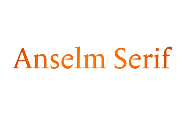 Anselm Serif specimen from Storm Type Foundry